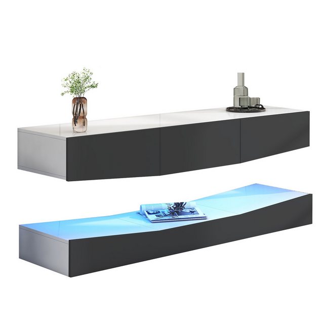 DOPWii TV-Schrank TV Board Hängend TV Stand mit LED-Beleuchtung, für Wohnzi günstig online kaufen