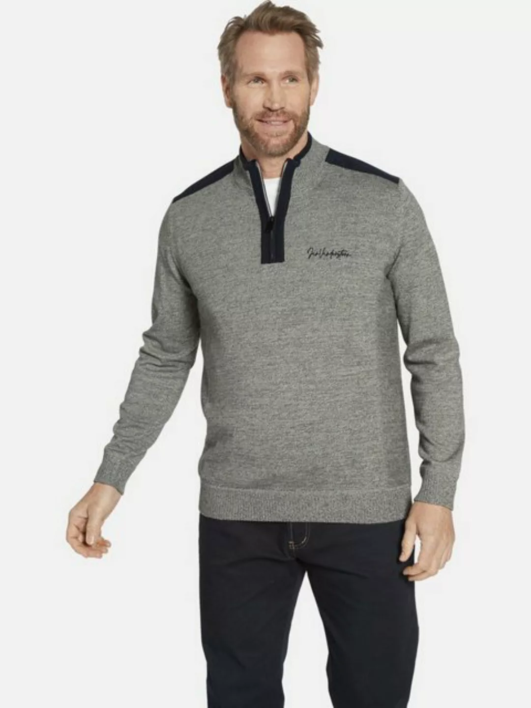 Jan Vanderstorm Strickpullover DAIN mit Zipper günstig online kaufen