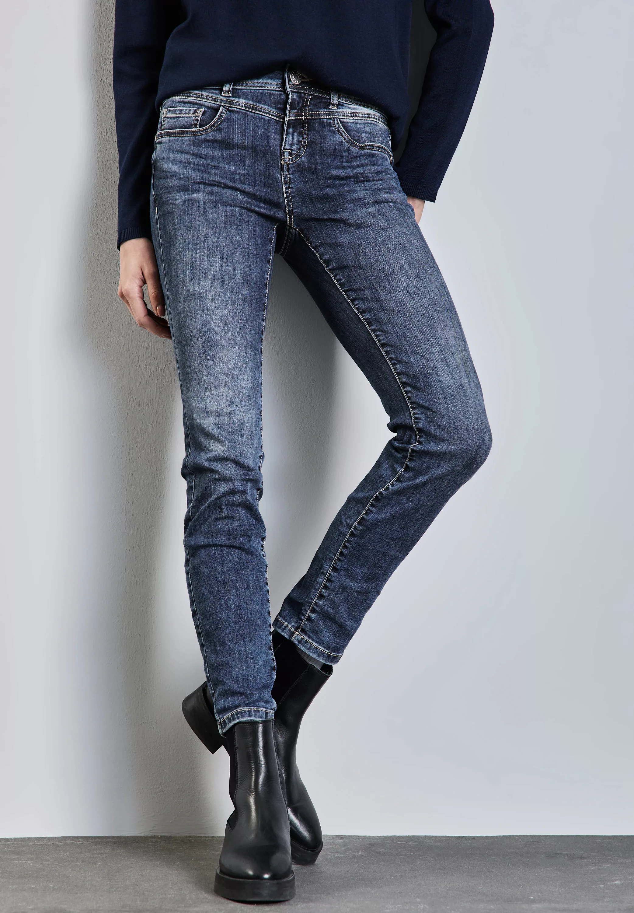 STREET ONE Loose-fit-Jeans, aus Baumwolle mit Stretchanteil günstig online kaufen