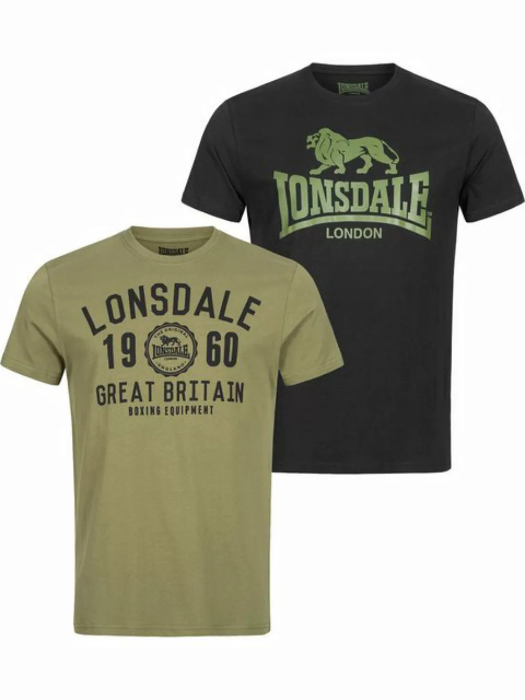 Lonsdale T-Shirt Lonsdale Herren T-Shirt Doppelpack Bangor günstig online kaufen