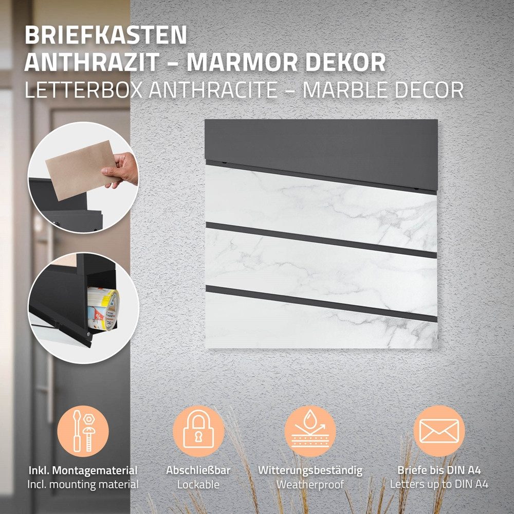 ML-DESIGN Standbriefkasten Briefkasten Postkasten mit Zeitungsfach, günstig online kaufen
