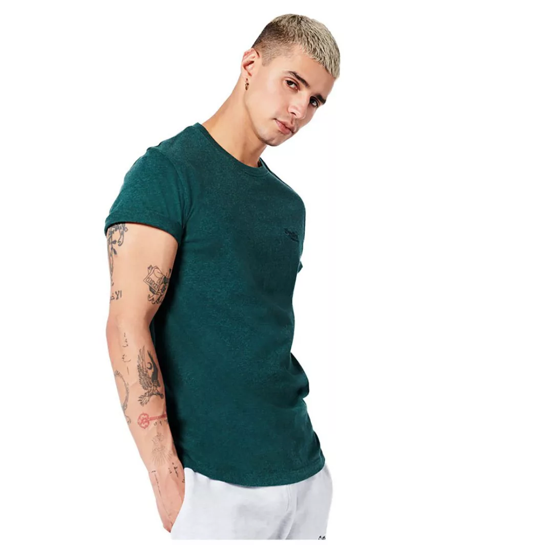 Superdry Vintage Logo Embroided Kurzarm T-shirt L Buck Green Marl günstig online kaufen