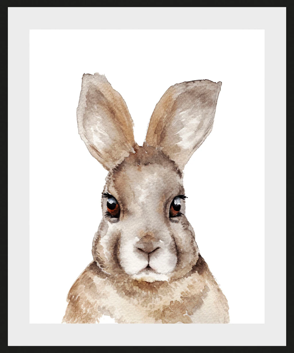 queence Bild "Lova", Hase-Hasen-Kunst-Haustiere, (1 St.), HD Premium Poster günstig online kaufen