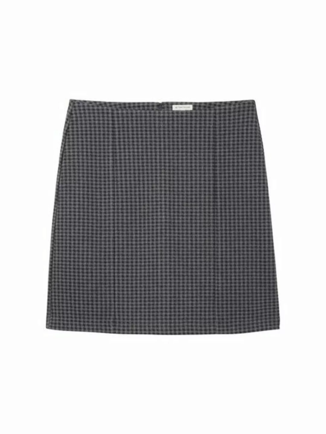 TOM TAILOR Sommerrock cosy checked skirt, navy grey check design günstig online kaufen