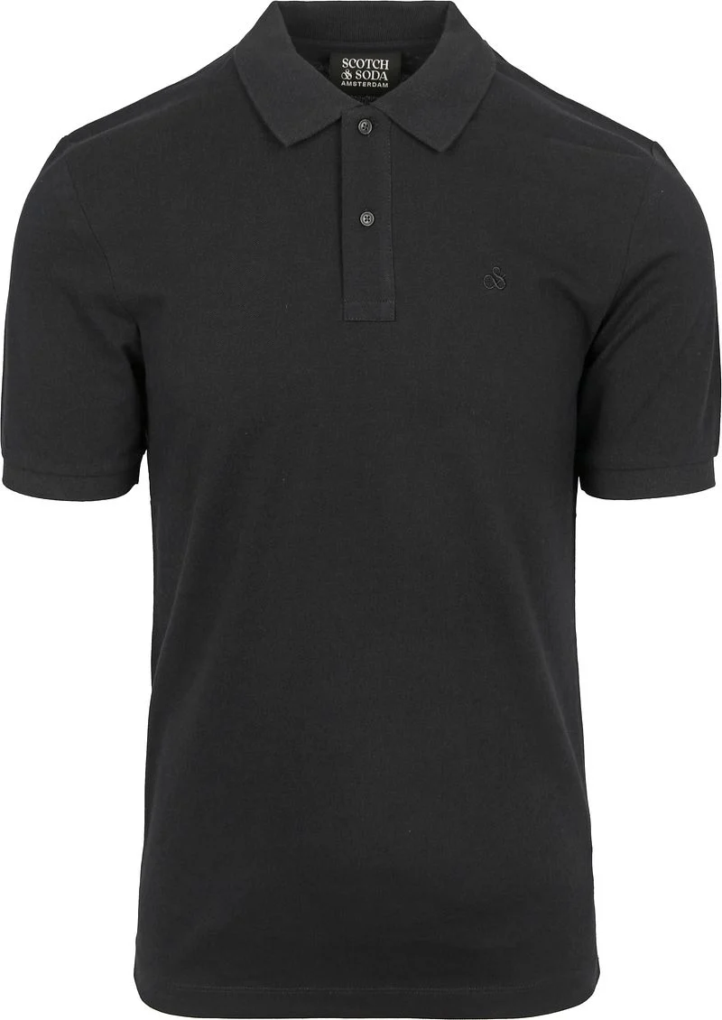 Scotch And Soda Core Piqué Poloshirt Schwarz - Größe S günstig online kaufen