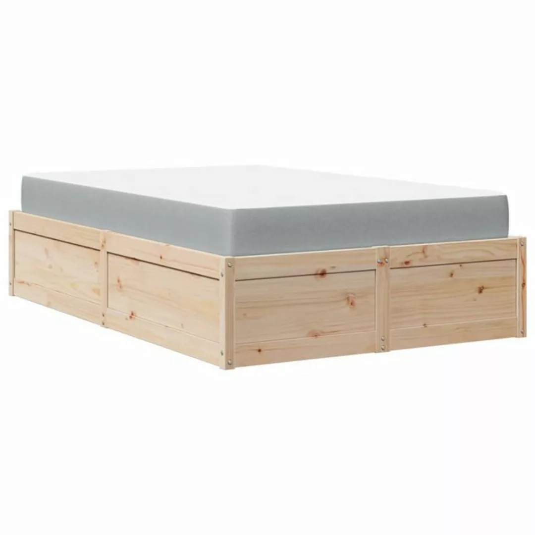 vidaXL Bett Bett mit Matratze 120x190 cm Massivholz Kiefer günstig online kaufen