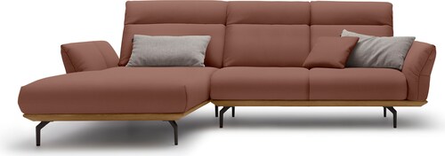 Creation BY ROLF BENZ Ecksofa »CR.460«, Sockel in Nussbaum, Winkelfüße in U günstig online kaufen