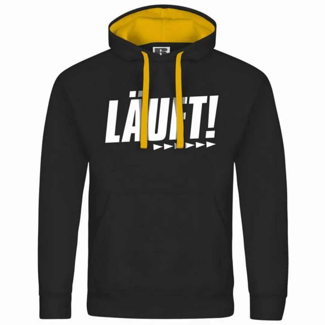 deinshirt Kapuzenpullover Herren Kapuzenpullover Läuft Mit Print Motiv, Gra günstig online kaufen