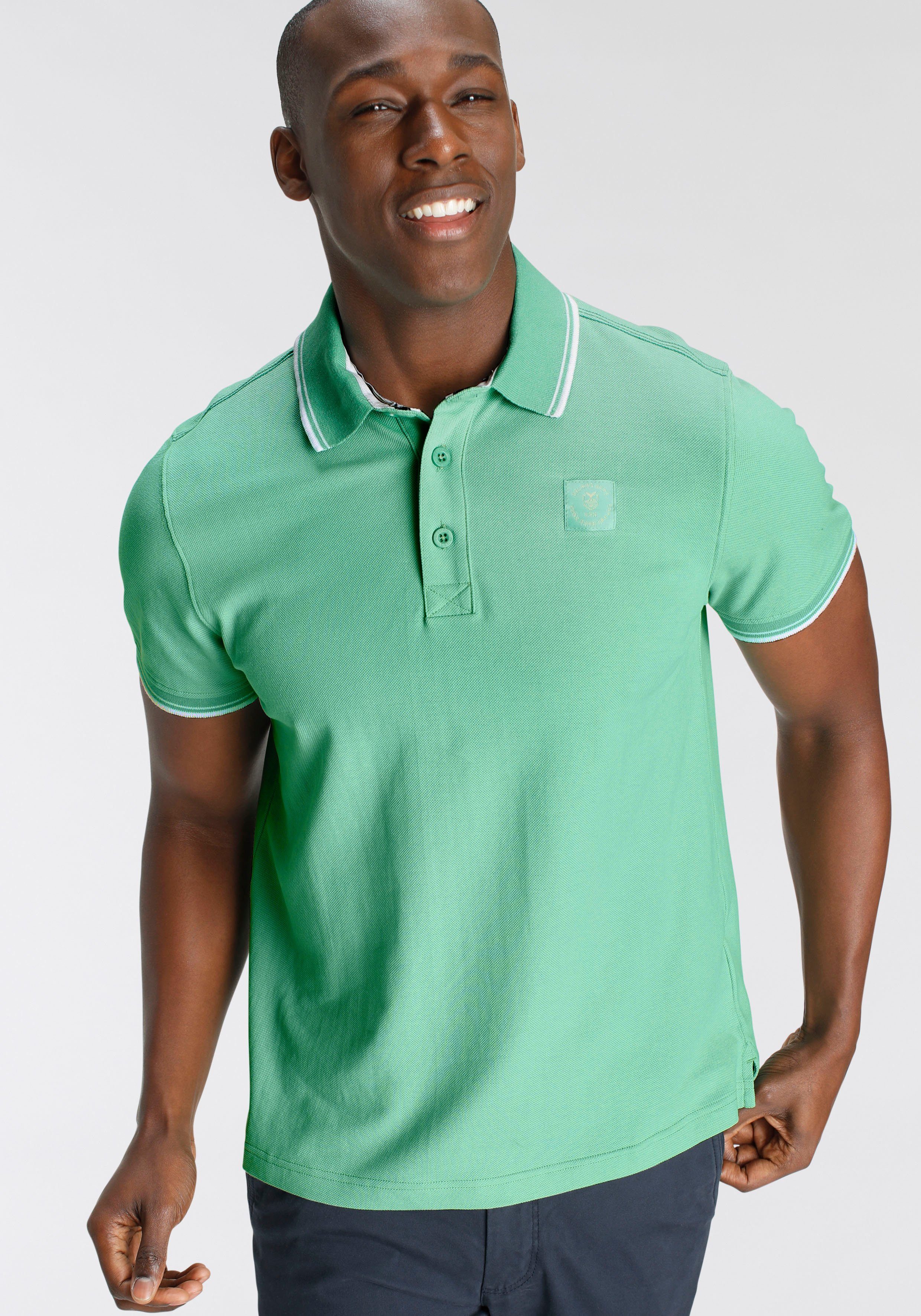 DELMAO Poloshirt Kurzarm, lockere Passform, Polokragen, günstig online kaufen