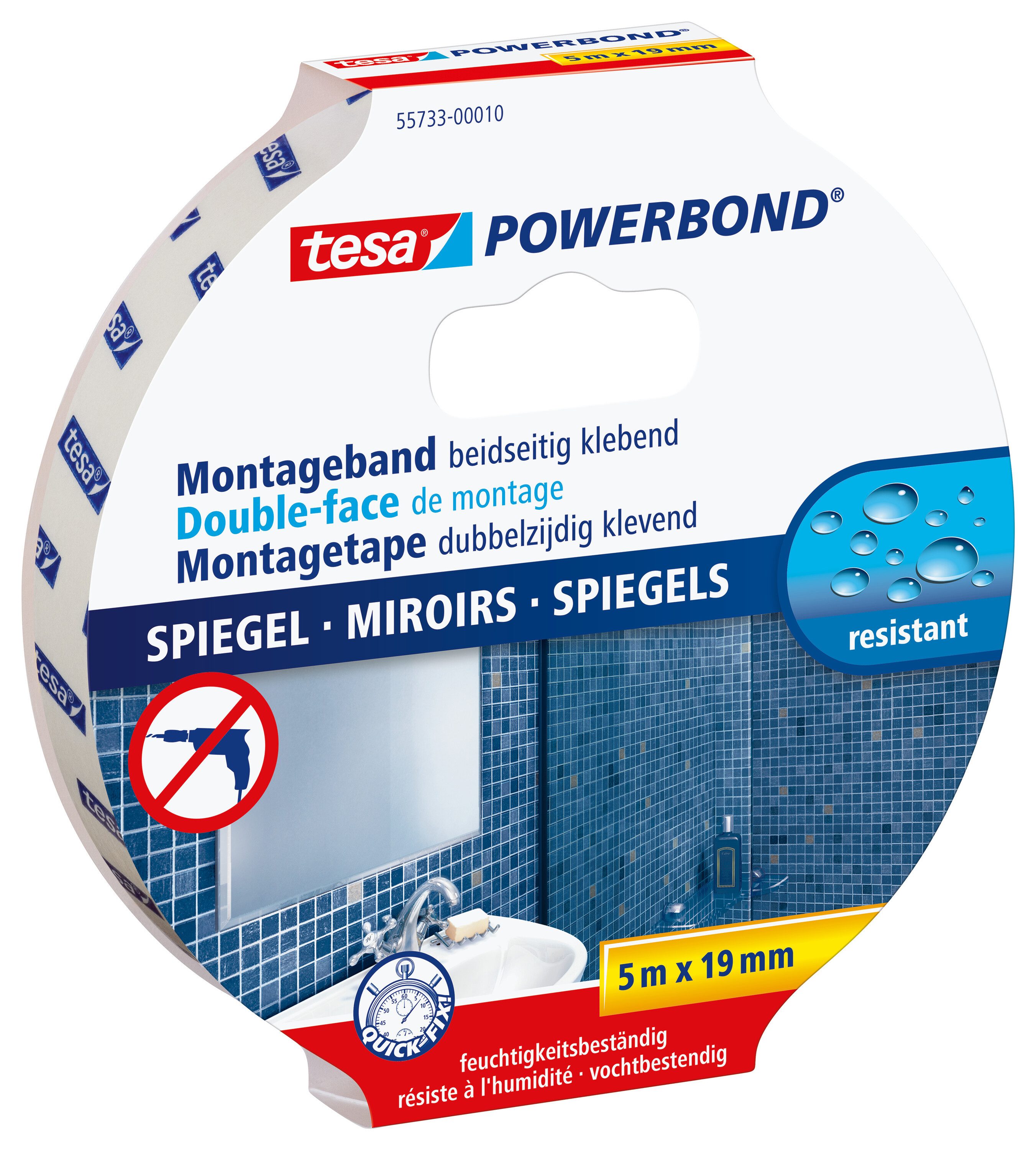 tesa Doppelklebeband POWERBOND Spiegel Doppelseitiges Klebeband günstig online kaufen