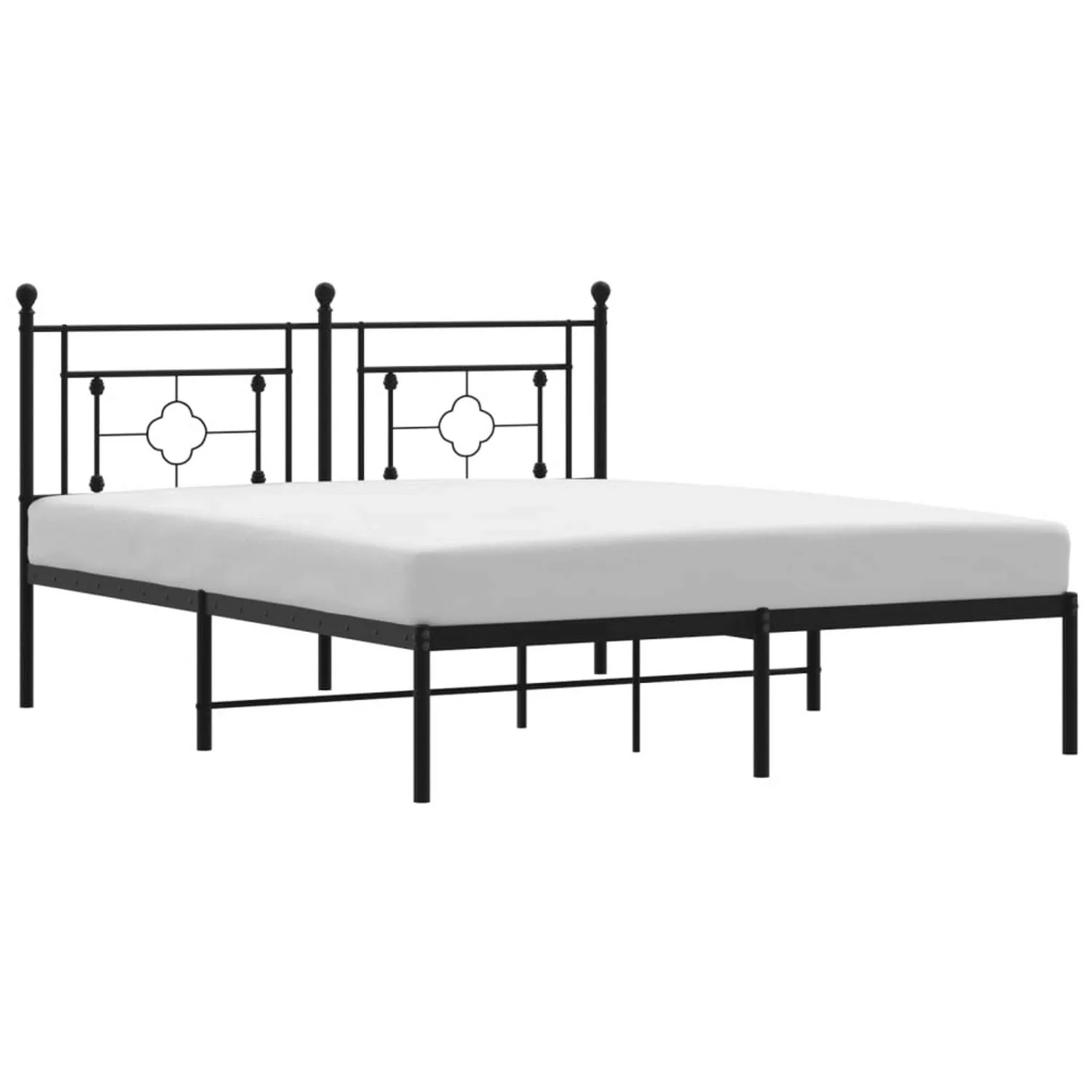 vidaXL Bettgestell mit Kopfteil Metall Schwarz 150x200 cm Modell 91929849 günstig online kaufen