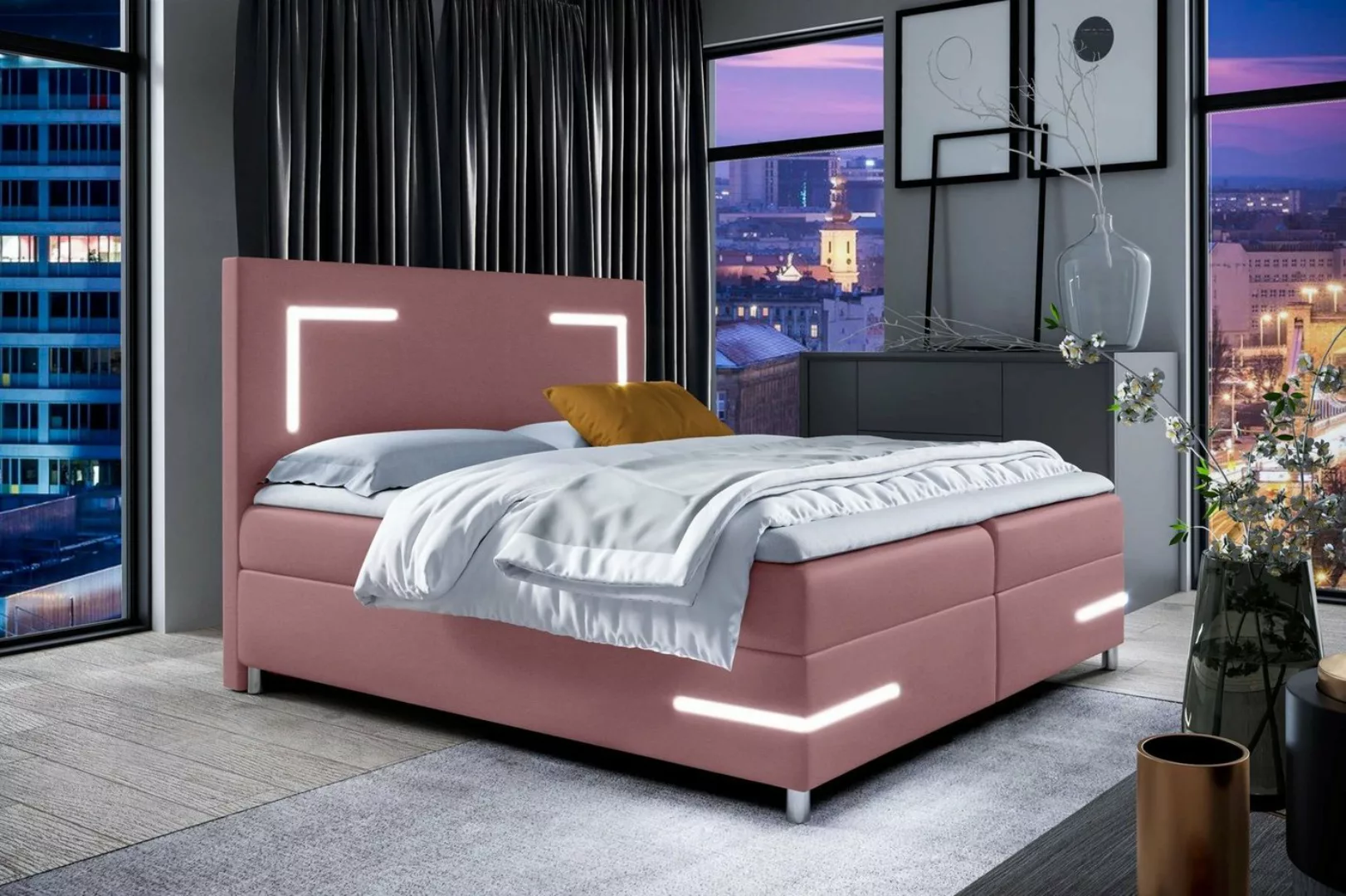 99rooms Boxspringbett Sancho (Schlafzimmerbett, Bett), 120/140/160/180/200x günstig online kaufen