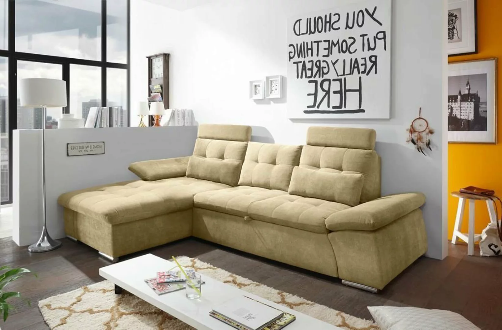 ED EXCITING DESIGN Ecksofa, Nalo Ecksofa 268x170 cm Couch Eckcouch Sofa San günstig online kaufen
