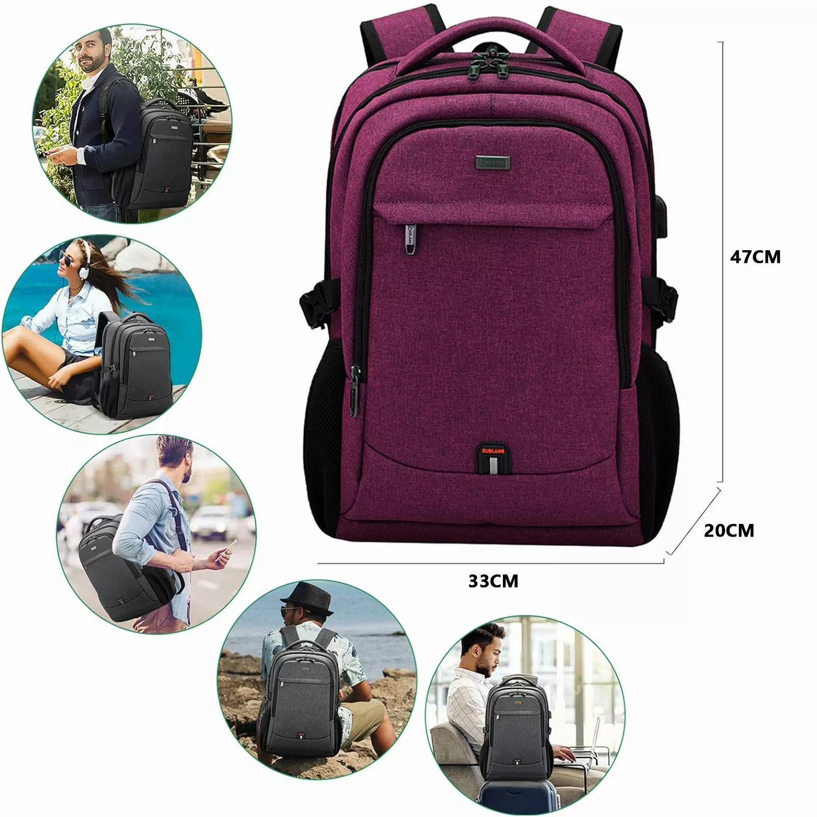 HAUSS SPOLE Laptoprucksack Laptoprucksack Arbeitsrucksack Schulrucksack günstig online kaufen