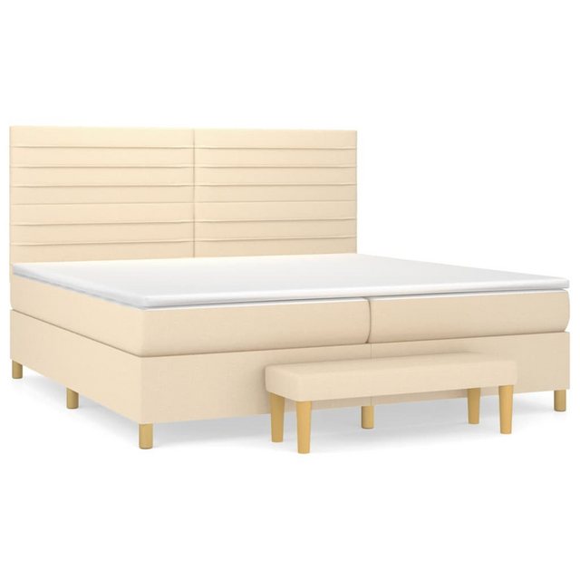 vidaXL Boxspringbett Boxspringbett mit Matratze und Fusshocker Stoff (200 x günstig online kaufen