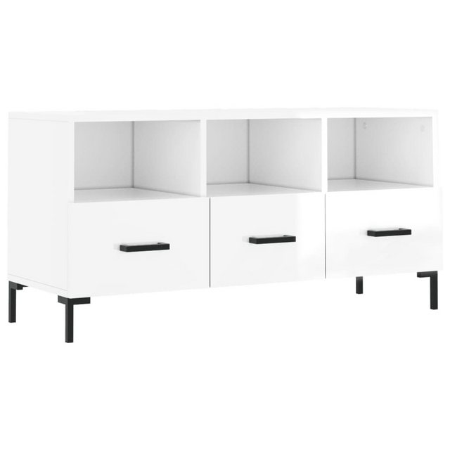 vidaXL TV-Schrank TV-Schrank Hochglanz-Weiß 102x36x50 cm Spanplatte günstig online kaufen