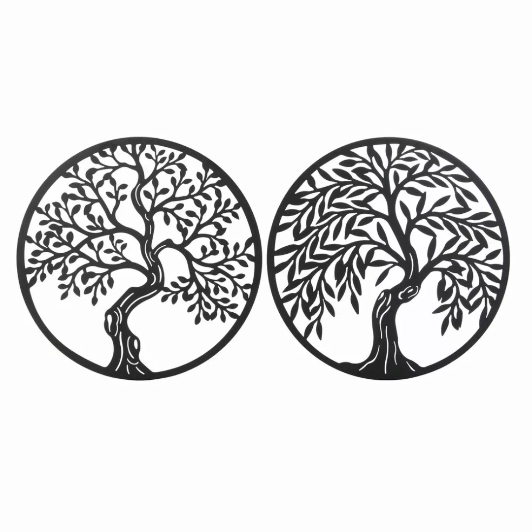 Wanddekoration Dkd Home Decor Metall Baum (2 Pcs) (98 X 1 X 98 Cm) günstig online kaufen