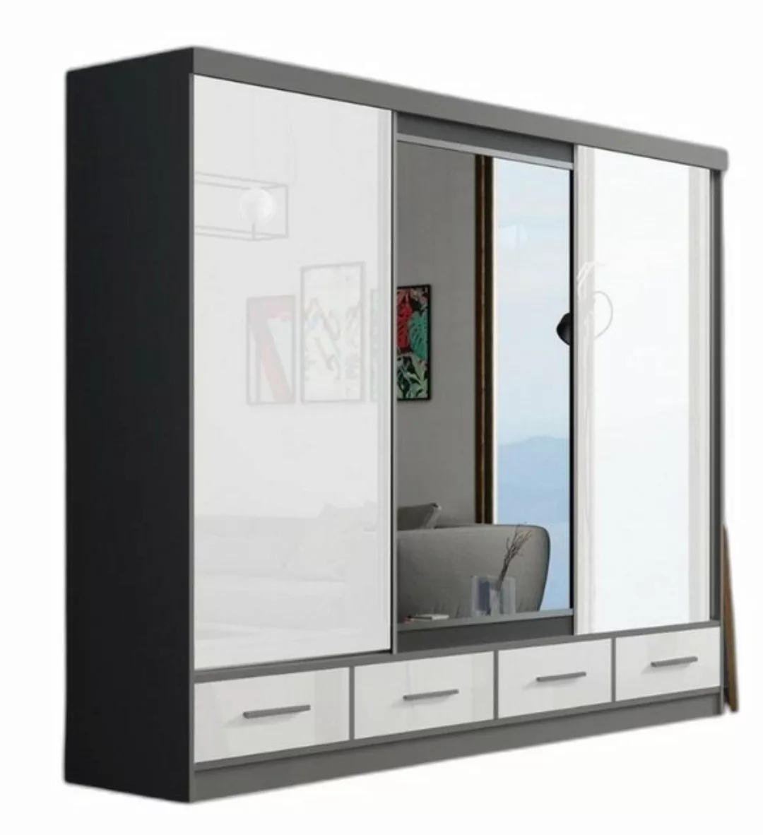 Xlmoebel Kleiderschrank Design Holz Schrank Kleiderschrank Schlafzimmer Möb günstig online kaufen