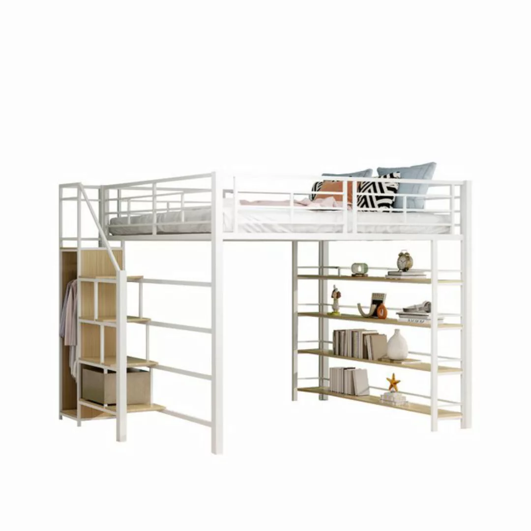 HAUSS SPOLE Kinderbett 140x200 mit Stauraumtreppe und Kleiderschrank, Einle günstig online kaufen