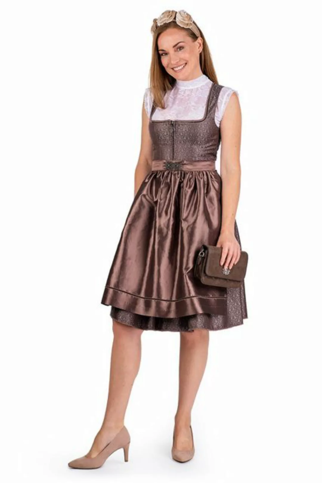 MarJo Dirndl Midi Dirndl 2tlg. - DORMITZ - espresso günstig online kaufen