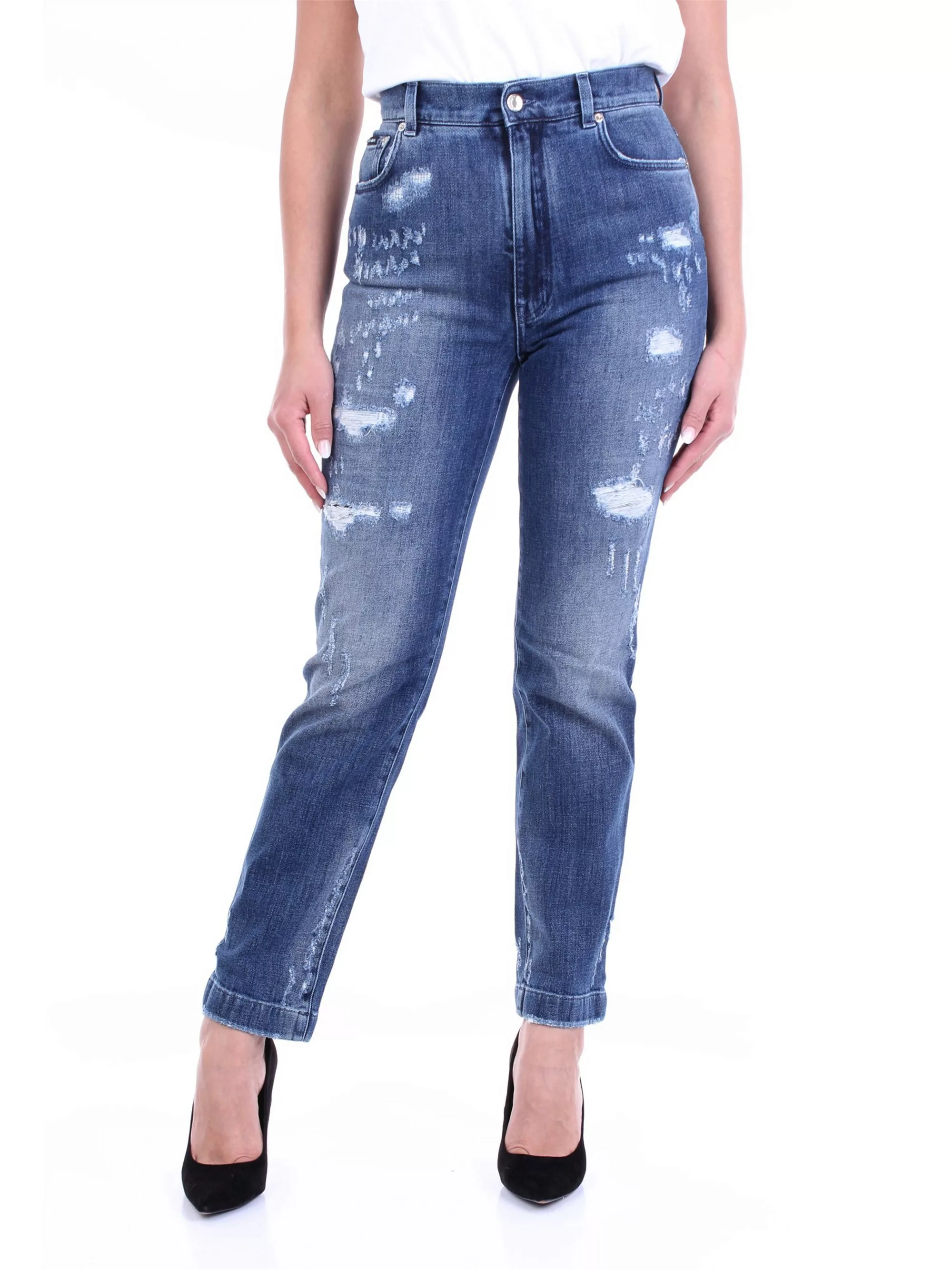 DOLCE & GABBANA mutter fit Damen Blue Jeans günstig online kaufen