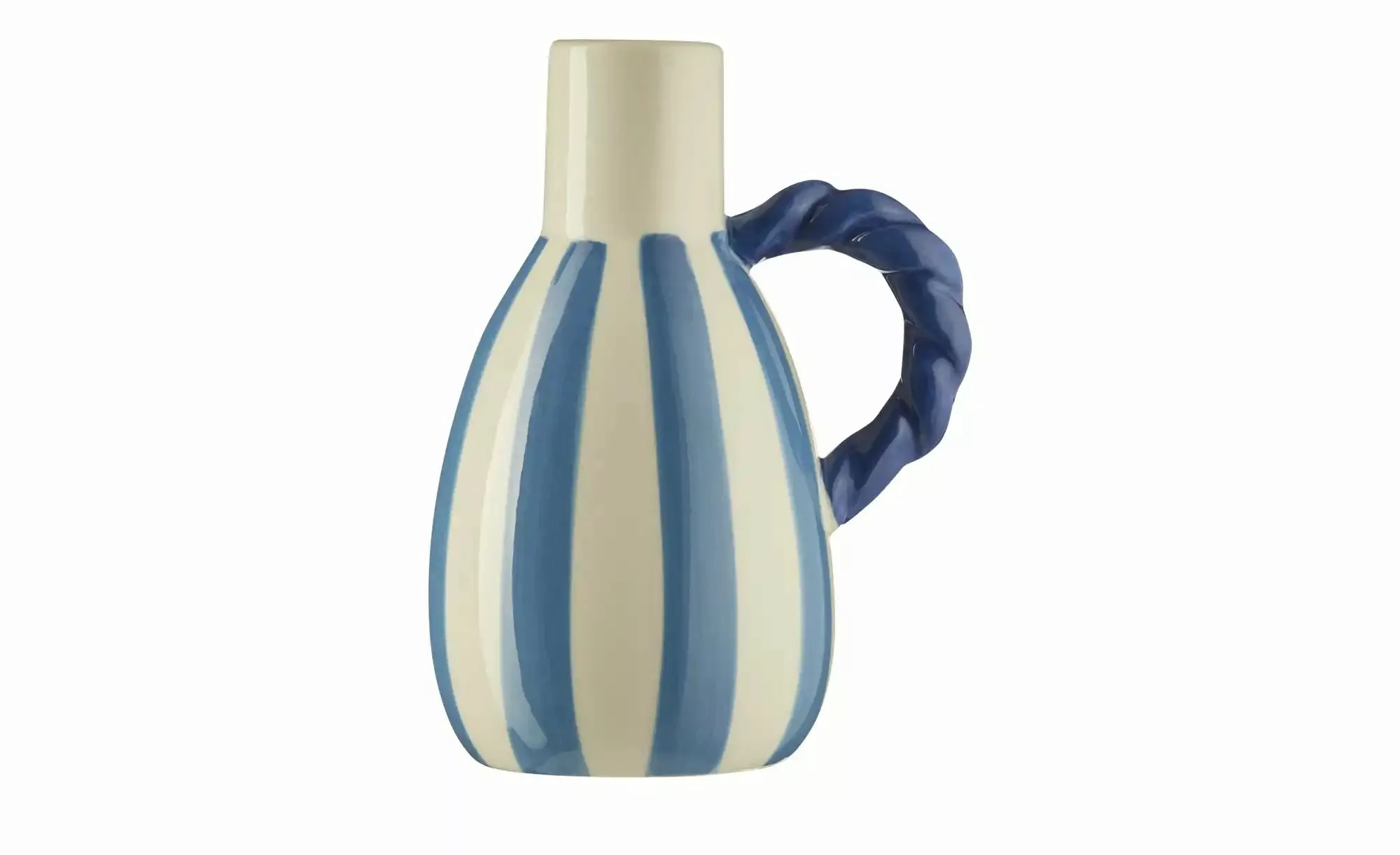 HOME STORY Vase ¦ blau ¦ Steingut ¦ Maße (cm): B: 9 H: 16,5 Accessoires > V günstig online kaufen