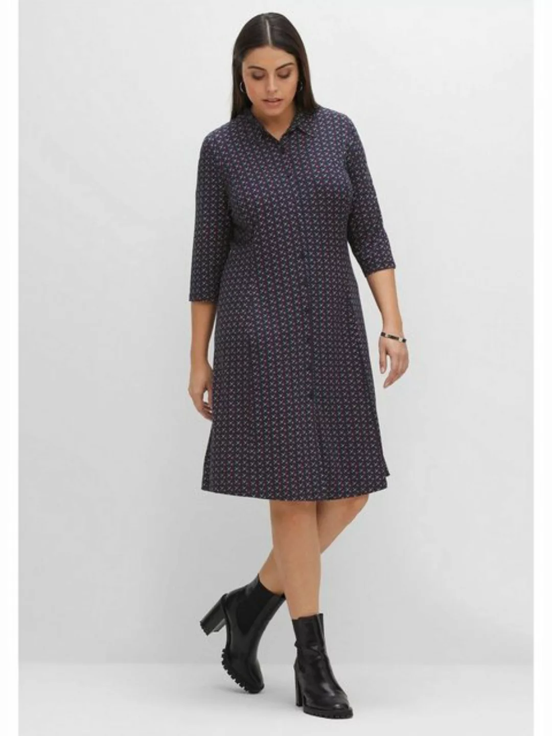 Sheego Jerseykleid Große Größen in Hemdblusen-Stil, leicht elastisch günstig online kaufen