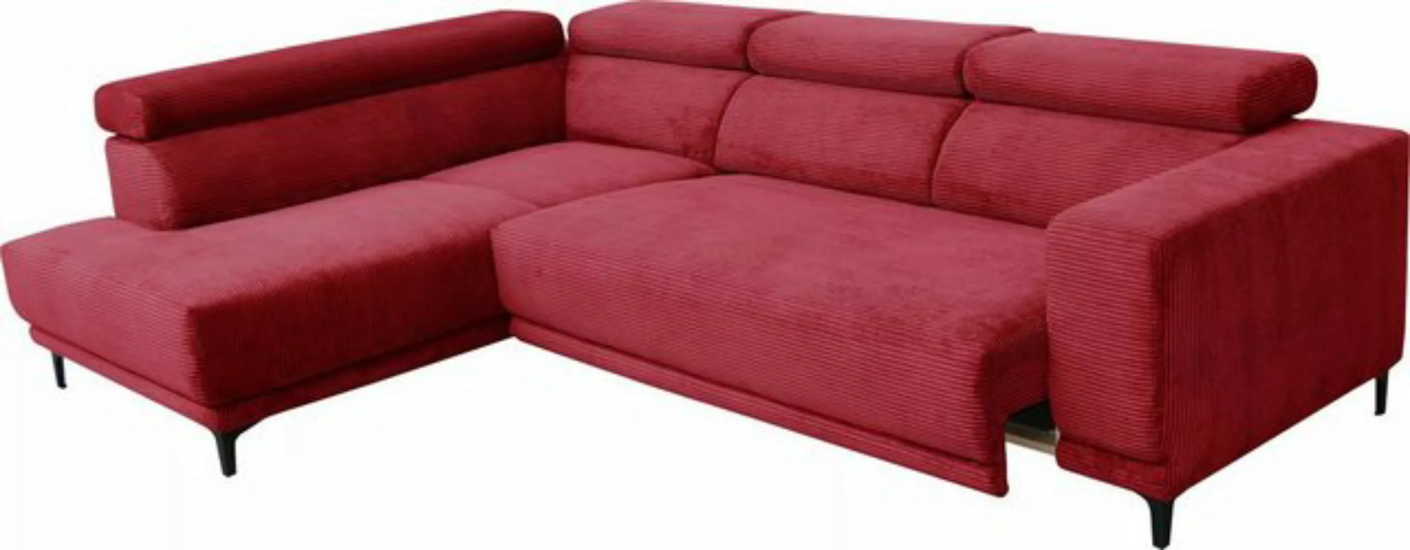 alina Ecksofa "Hikari", wahlweise mit Sitzvorzug, in modernem Cordstoff, Br günstig online kaufen