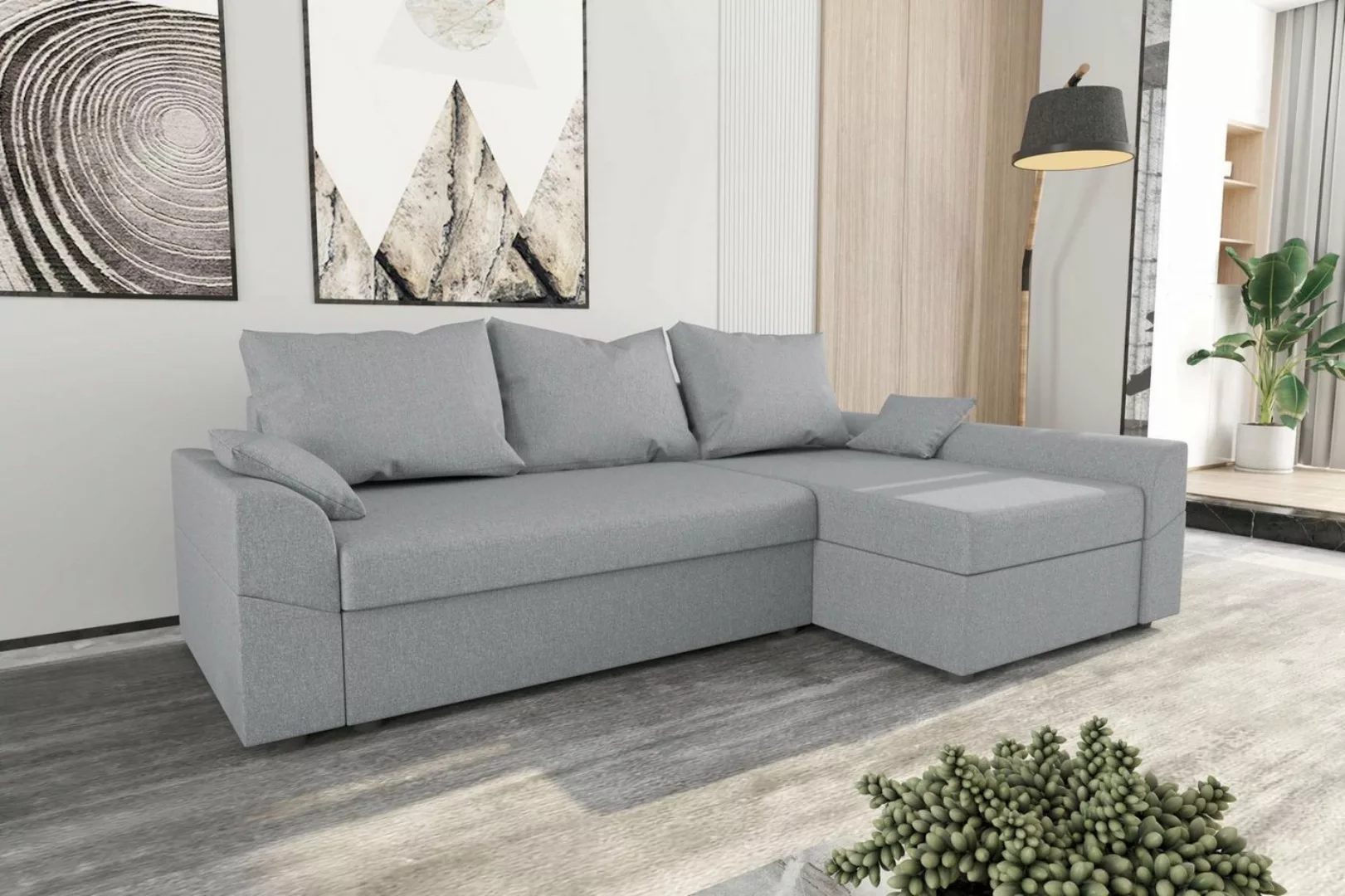 Stylefy Ecksofa Aurora, L-Form, Eckcouch, Sofa, Sitzkomfort, mit Bettfunkti günstig online kaufen