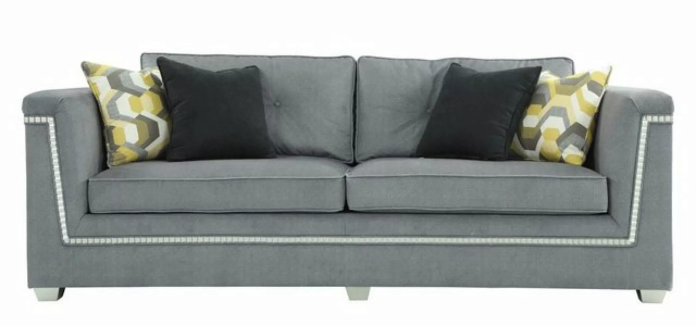 JVmoebel Sofa Moderne Graue Sofagarnitur 3+2 Sitzer Luxus Polster Couchen N günstig online kaufen
