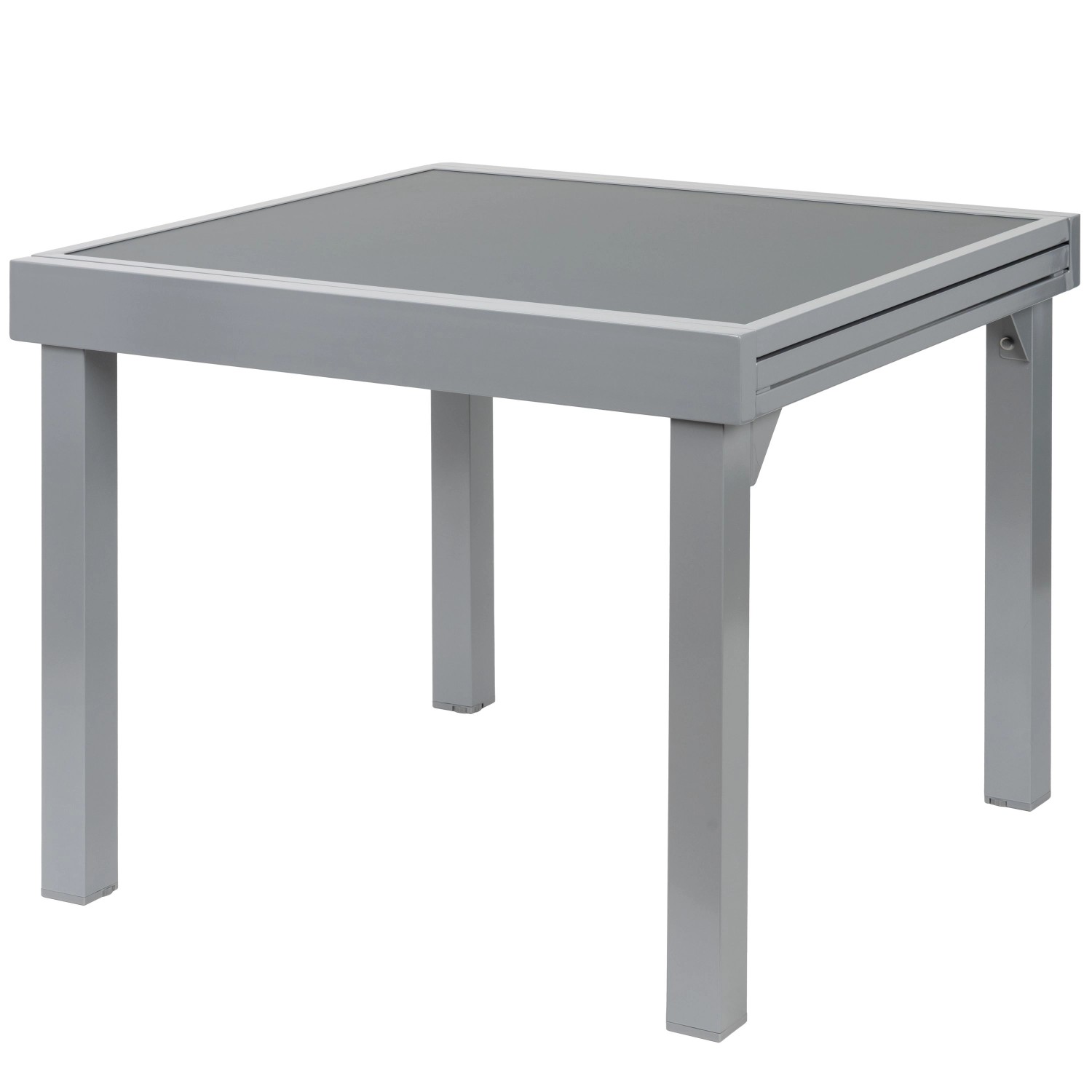 ib style Gartentisch Diplomat 90-180 cm Ausziehbar Aluminium Rostfrei Silbe günstig online kaufen