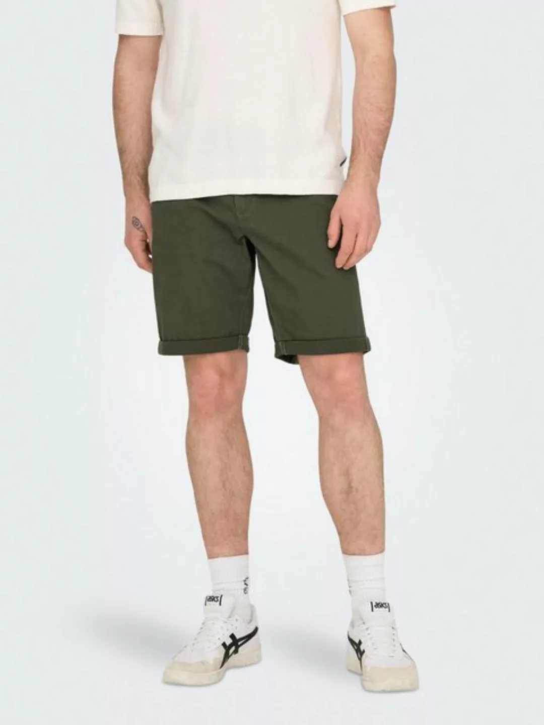 ONLY & SONS Chinoshorts Shorts Casual Summer Bermuda Pants 7502 in Olive günstig online kaufen