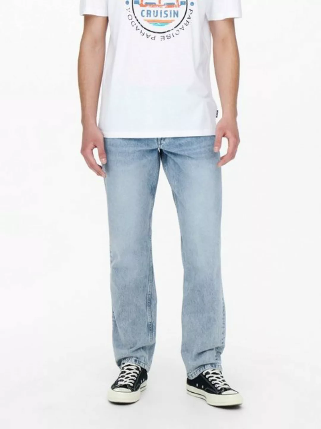 ONLY & SONS Regular-fit-Jeans Loose Fit Jeans Straight Leg Denim Pants ONSE günstig online kaufen