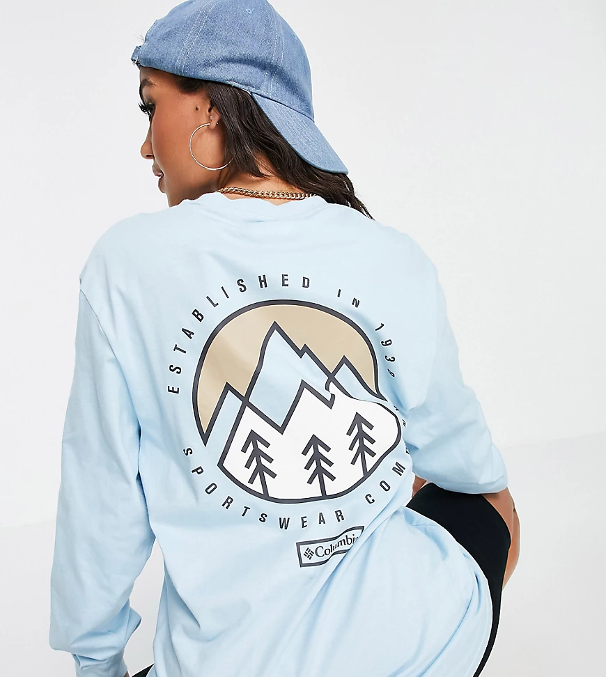 Columbia – Cades Cove – Langärmliges Shirt in Blau – exklusiv bei ASOS günstig online kaufen