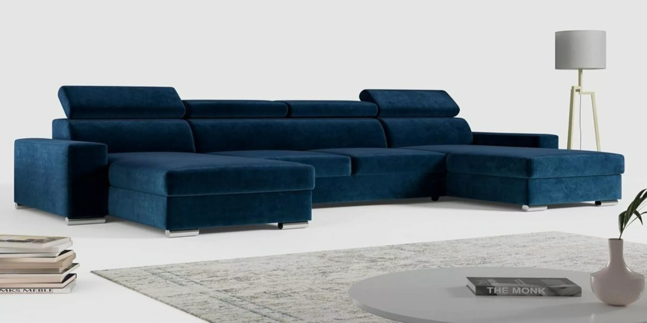 DB-Möbel Ecksofa Wohnzimmer - Wohnlandschaft mit Schlaffunktion - Bettsofa günstig online kaufen