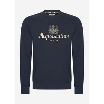 Aquascutum  Pullover Active big logo sweatshirt - navy günstig online kaufen