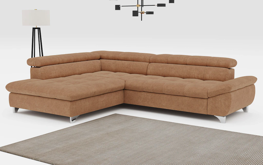 COTTA Ecksofa "Gemini L-Form", mit Kopfteilverstellung, wahlweise mit Bettf günstig online kaufen