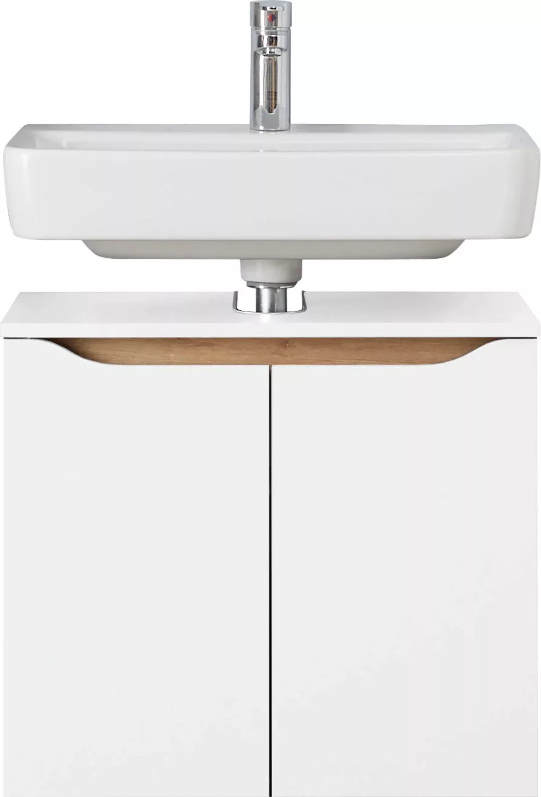 Saphir Badmöbel-Set »Quickset 4-teilig, Waschbeckenunterschrank mit LED-Spi günstig online kaufen