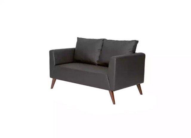 JVmoebel Sofa Stilvoller Zweisitzer Moderne Schwarze Couch Arbeitszimmermöb günstig online kaufen