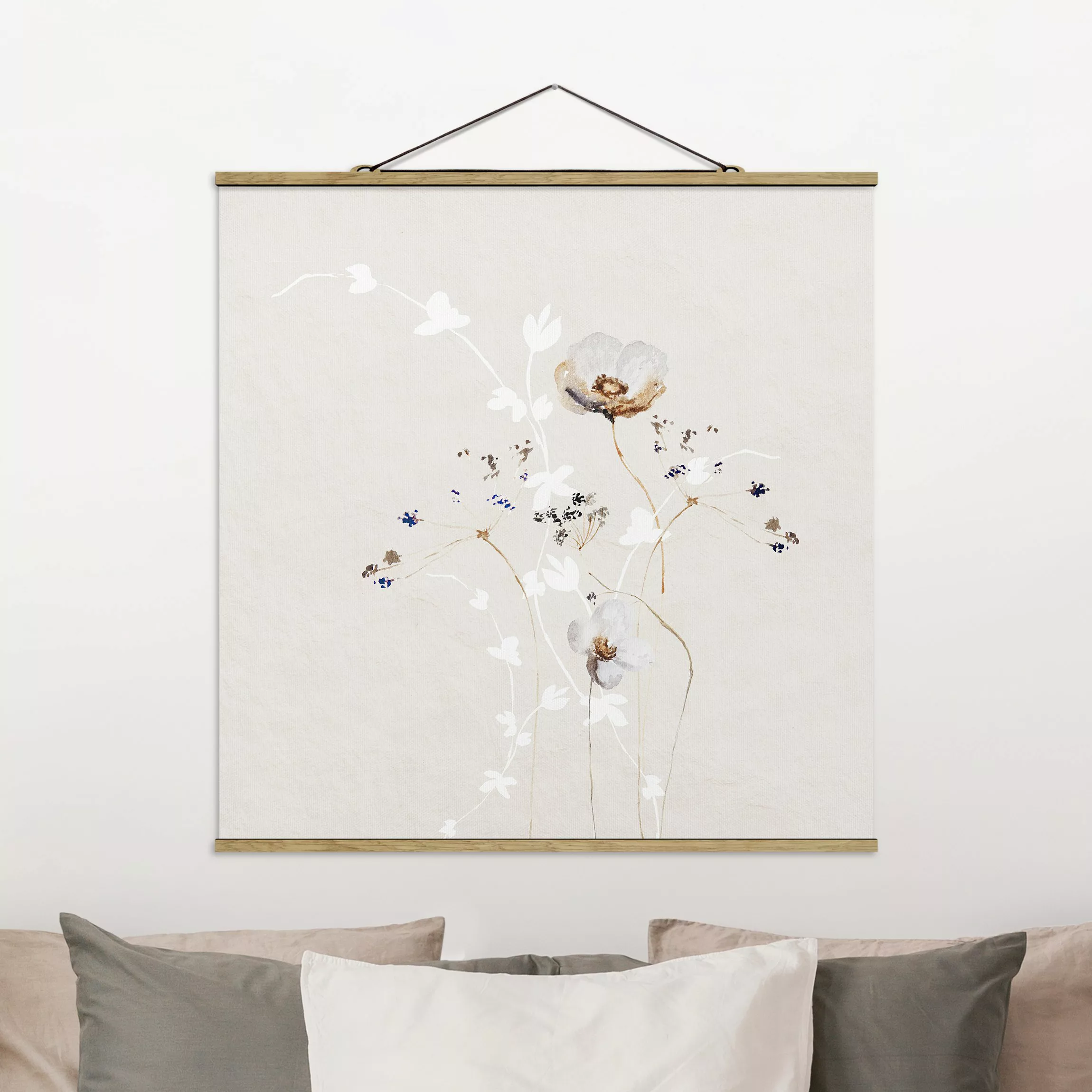 Stoffbild mit Posterleisten Japanisches Ikebana günstig online kaufen