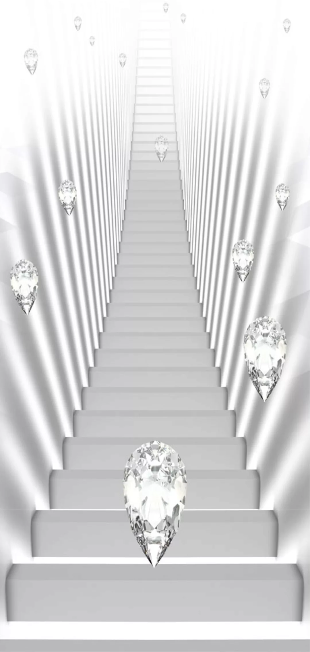 Türtapete - Photo Wallpaper - White Stairs And Jewels I günstig online kaufen