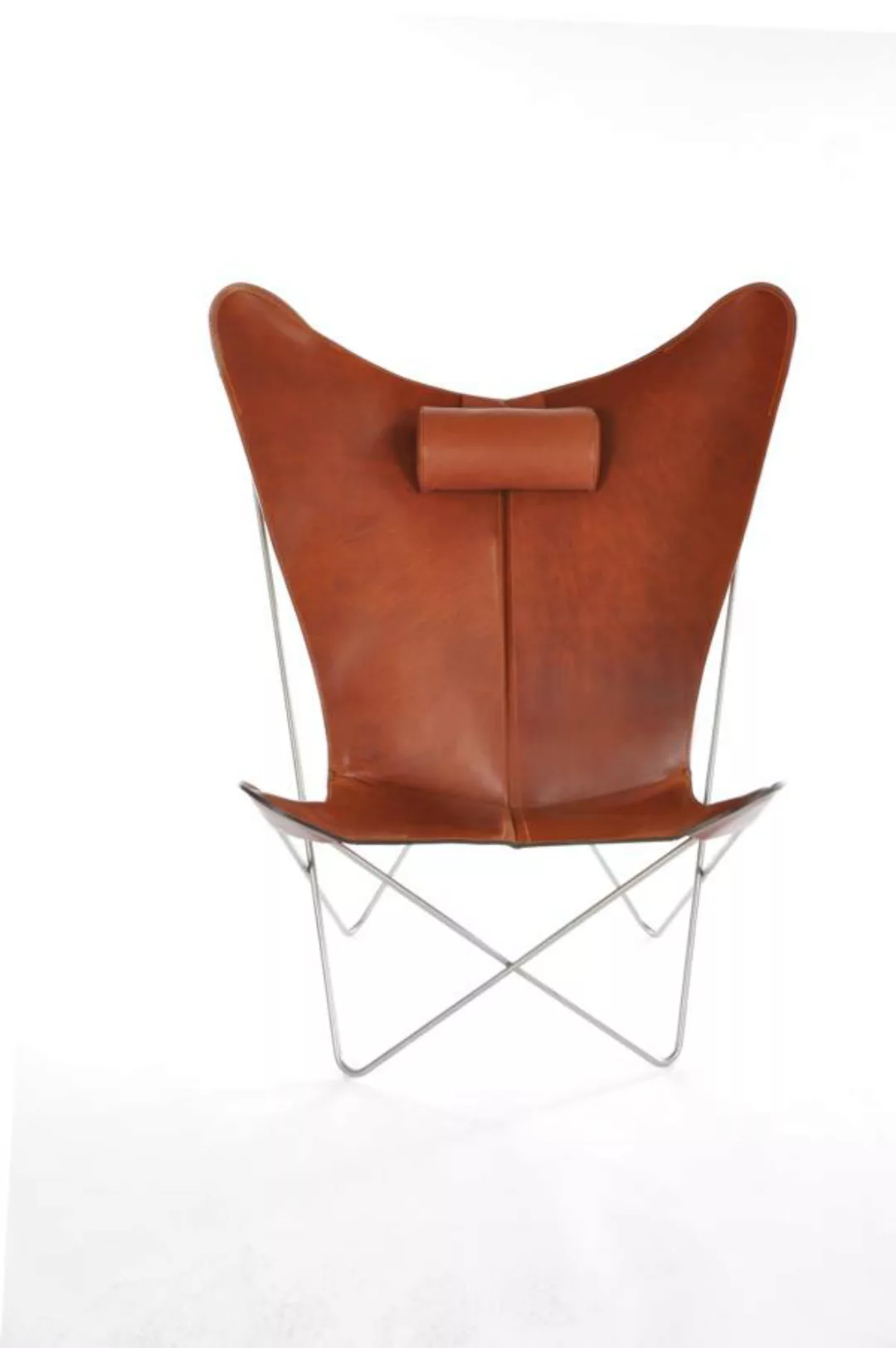 KS Chair Ledersessel Edelstahl Cognac günstig online kaufen