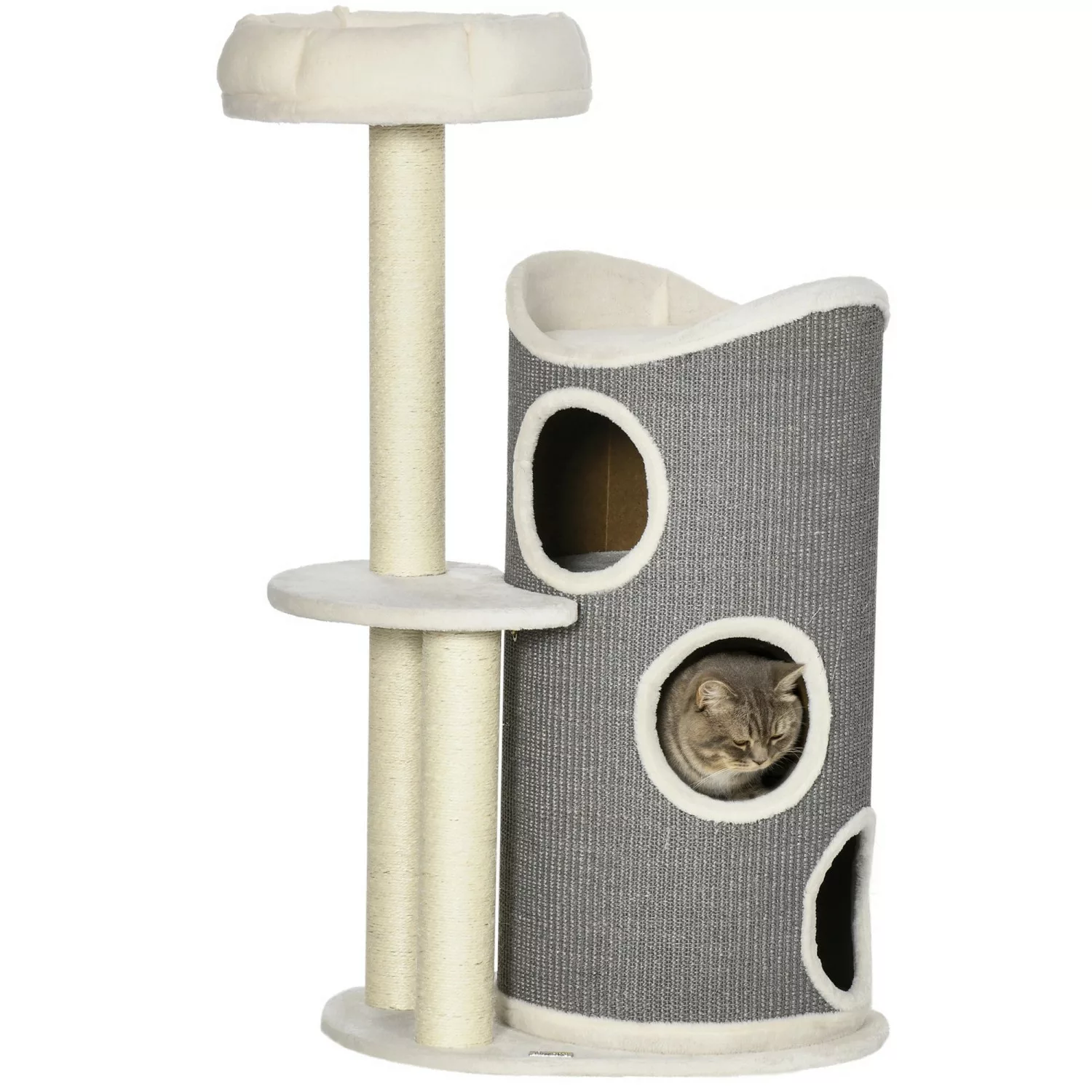 PawHut Kratzbaum mit Katzenbett u. Kratztonne günstig online kaufen