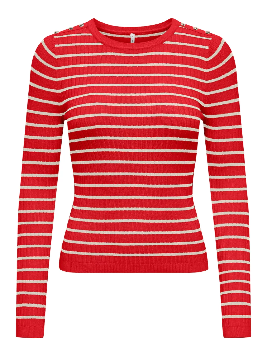 ONLY Strickpullover "ONLMILA LS STRIPE BUTTON O-NECK CC KNT" günstig online kaufen