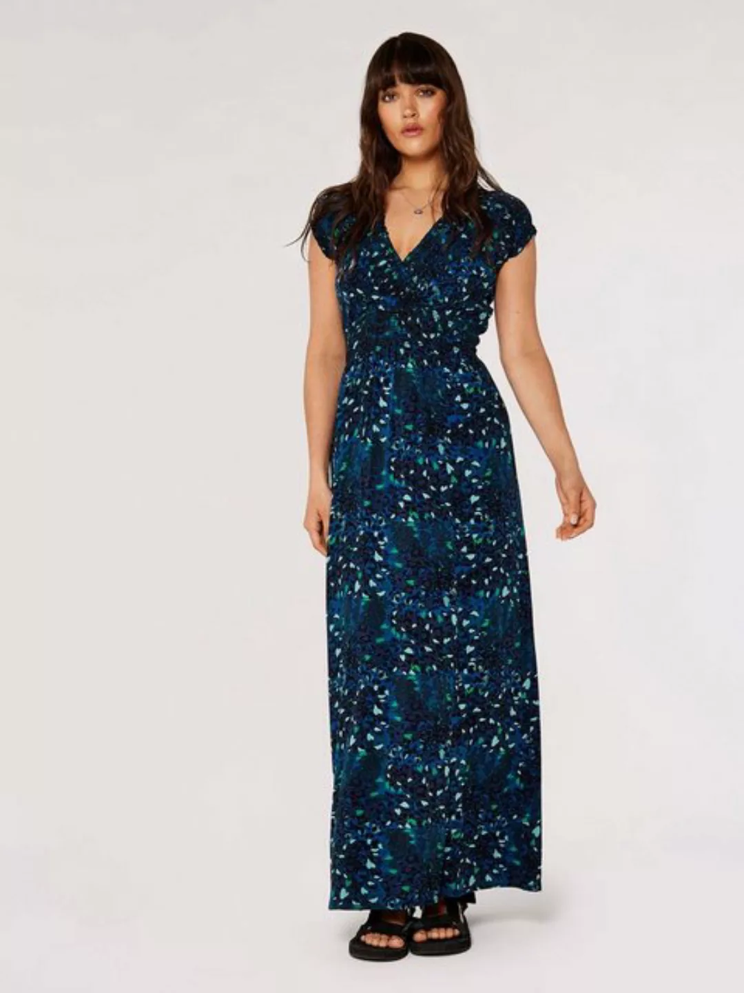 Apricot Maxikleid Colourpop Cheetah Smock Maxi Dress, (1-tlg) mit Animal-Pr günstig online kaufen