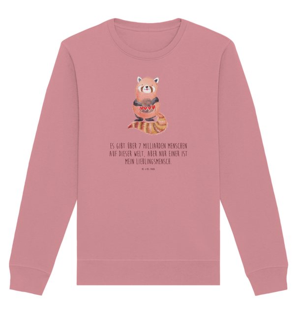 Mr. & Mrs. Panda Longpullover Größe M Roter Panda - Canyon Pink - Geschenk, günstig online kaufen