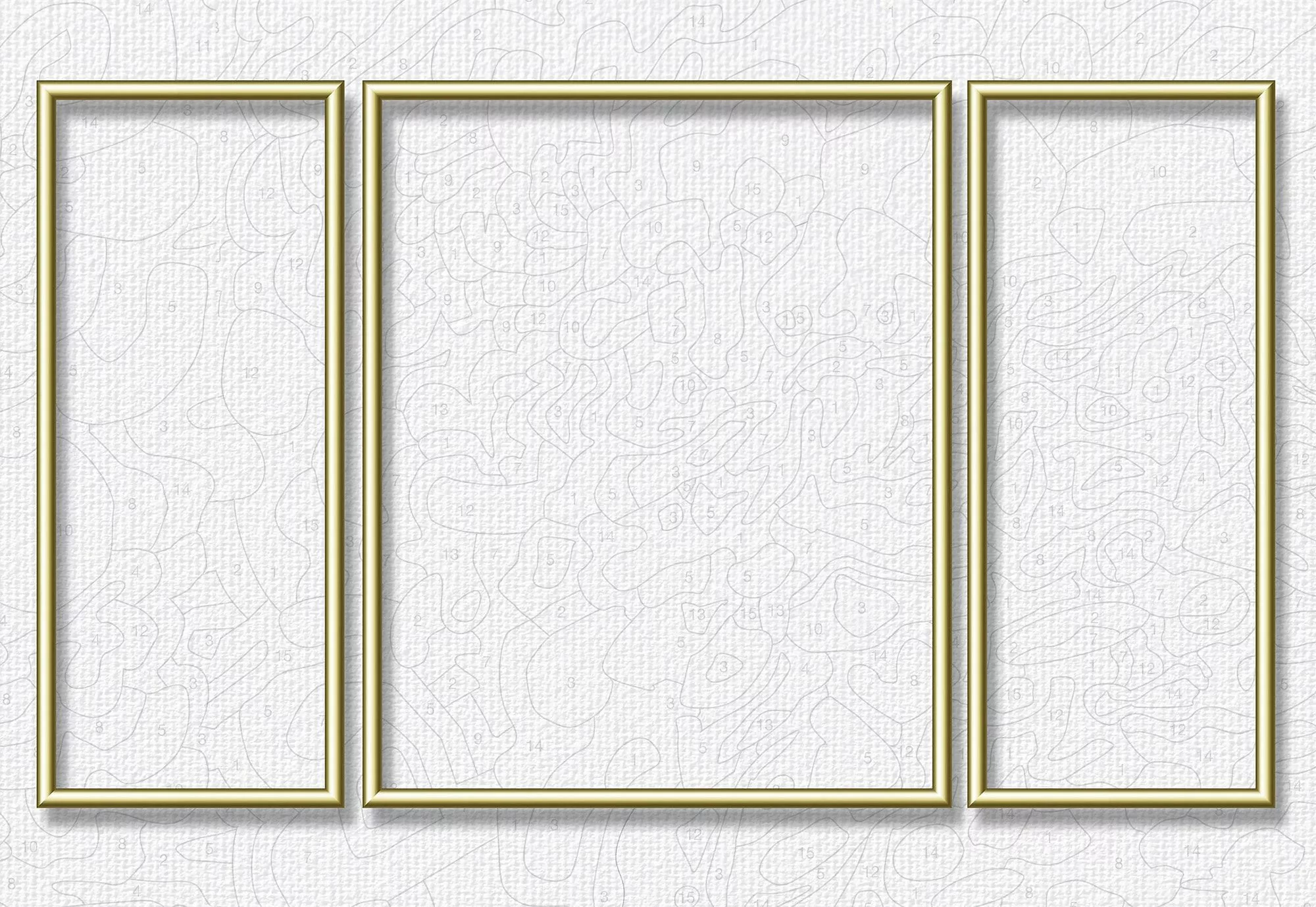 Schipper Bilderrahmen »Malen nach Zahlen, Triptychon 80x50 cm, goldfarben«, günstig online kaufen