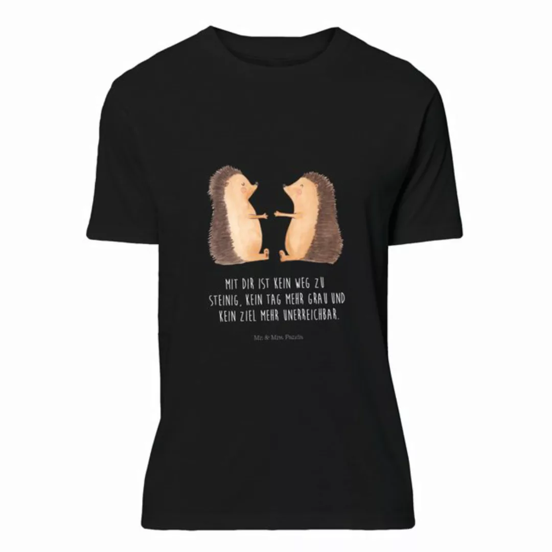 Mr. & Mrs. Panda T-Shirt Igel Liebe - Schwarz - Geschenk, Verlobung, Sprüch günstig online kaufen