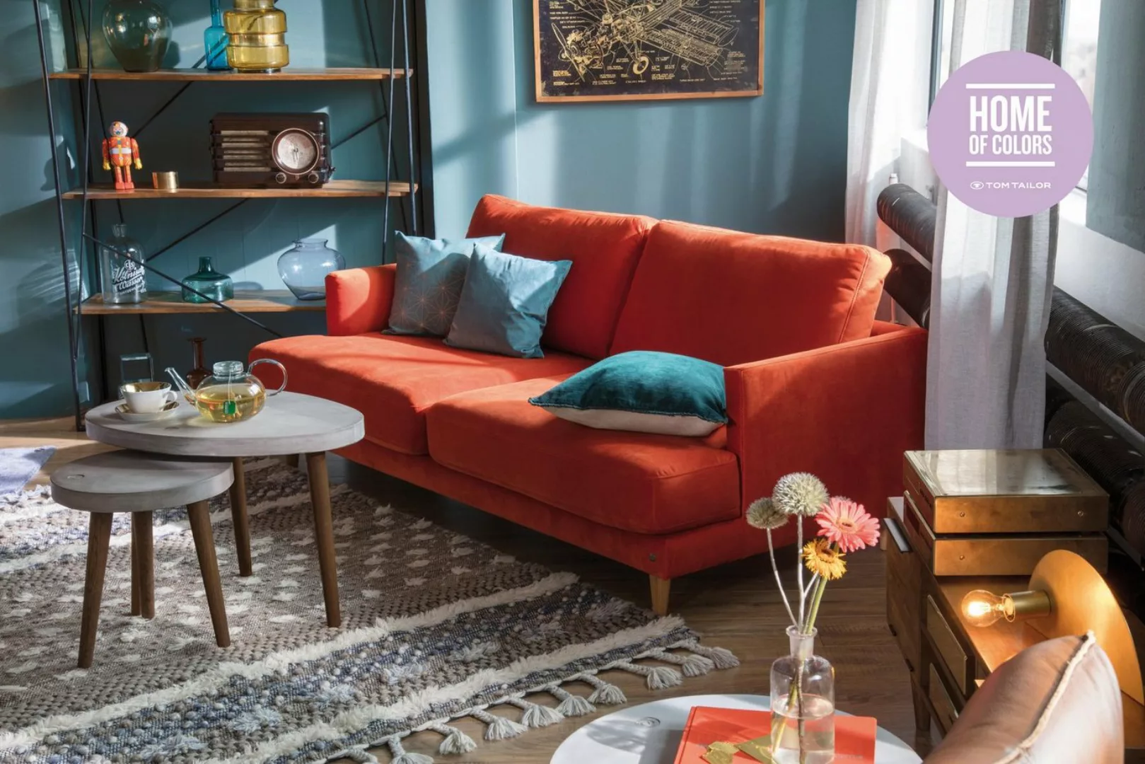 TOM TAILOR HOME Sofa WESTCOAST 2,5-Sitzer in TSV 17 saffron, Retrosofa in o günstig online kaufen