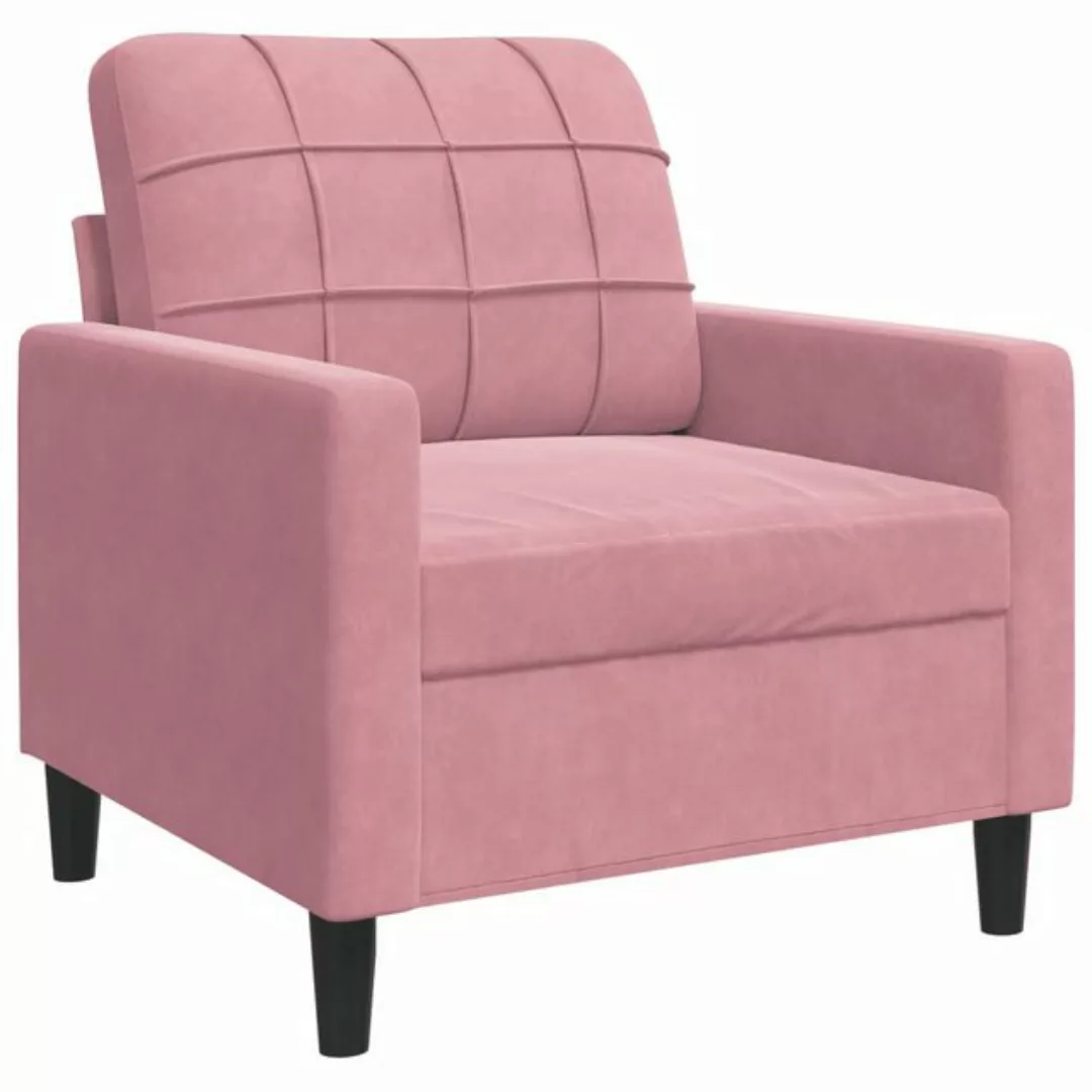 vidaXL Sofa Sofa/ 2-Sitzer/ 3-Sitzer Samt, 60 cm, Rosa günstig online kaufen